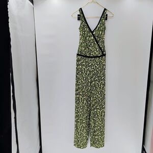 Siyu Stretch Printed Wide Leg jumpsuit print leaf stretchy comfy shapeless
